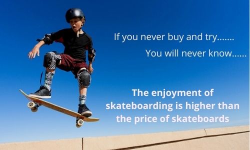 enjoyment of skateboarding