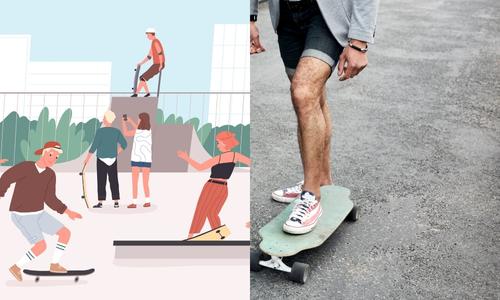 park vs street skateboarding